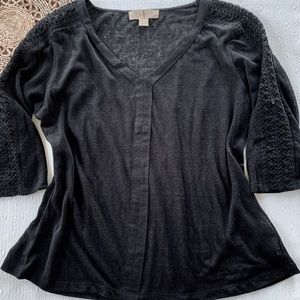 Anthropologie Twig  & Perch Linen 3/4 Sleeve M